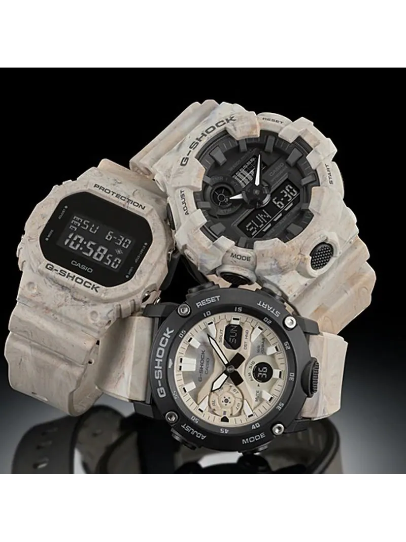 Часы CASIO G-Shock Analog-Digital 'Black White' — изображение 3 из 4, оттенок белый