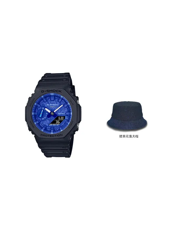 Часы CASIO G-Shock Analog-Digital 'Black Blue' — изображение 3 из 4, оттенок черный синий