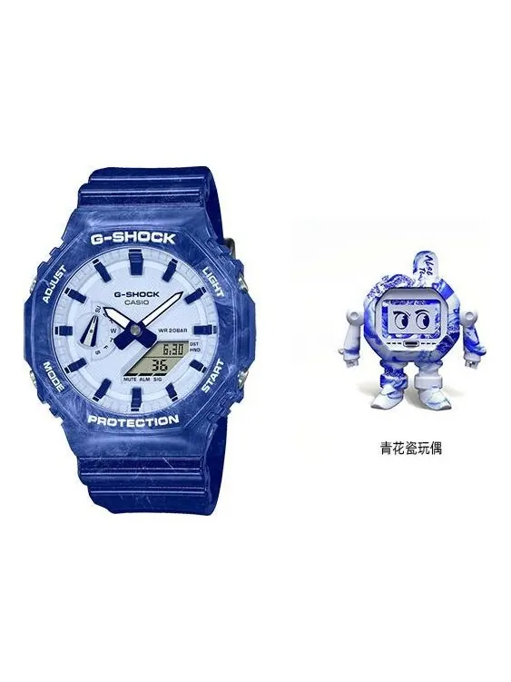 Часы CASIO G-Shock Analog-Digital 'Blue' — изображение 1 из 4, оттенок синий