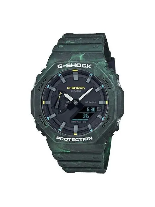 Часы CASIO G-Shock Analog-Digital 'Green' — изображение 1 из 4, оттенок темный зеленый