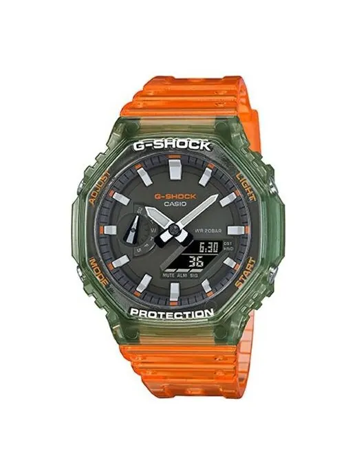 Часы CASIO G-Shock Analog-Digital 'Red' — изображение 1 из 4, оттенок оранжевый