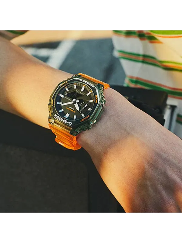 Часы CASIO G-Shock Analog-Digital 'Red' — изображение 2 из 4, оттенок оранжевый