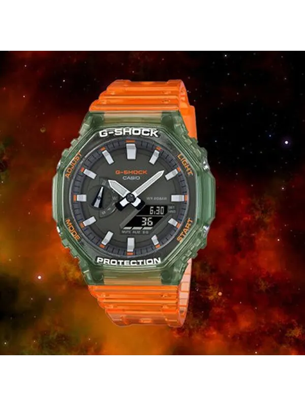 Часы CASIO G-Shock Analog-Digital 'Red' — изображение 3 из 4, оттенок оранжевый