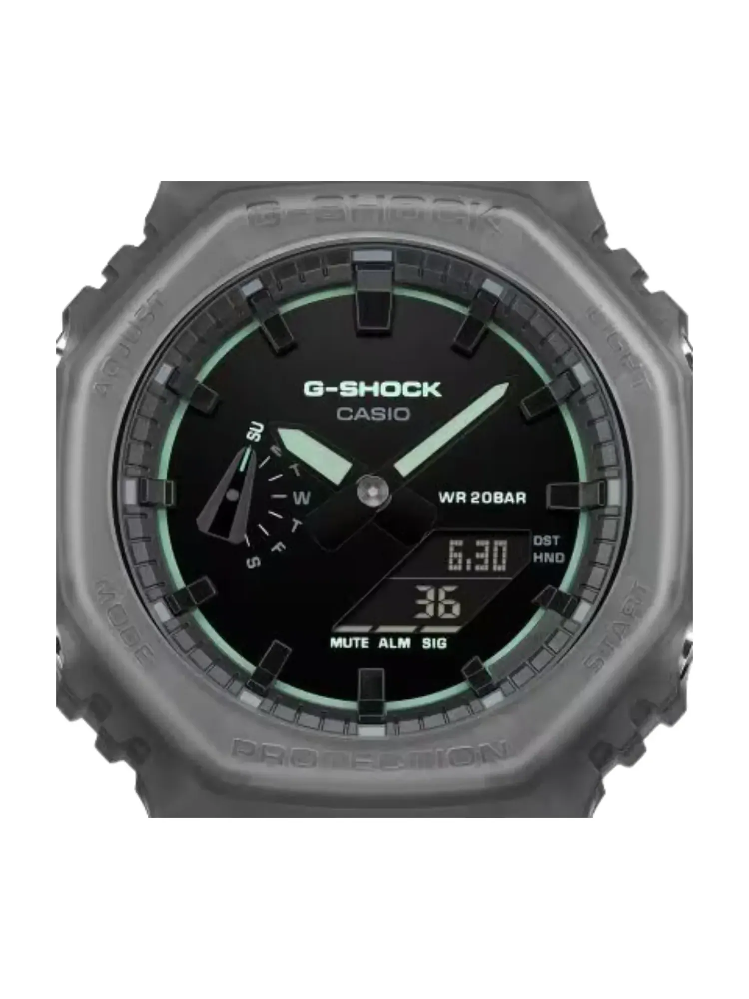 Часы CASIO G-Shock GA-2100 Series 'Grey Green' — изображение 2 из 6, оттенок серый