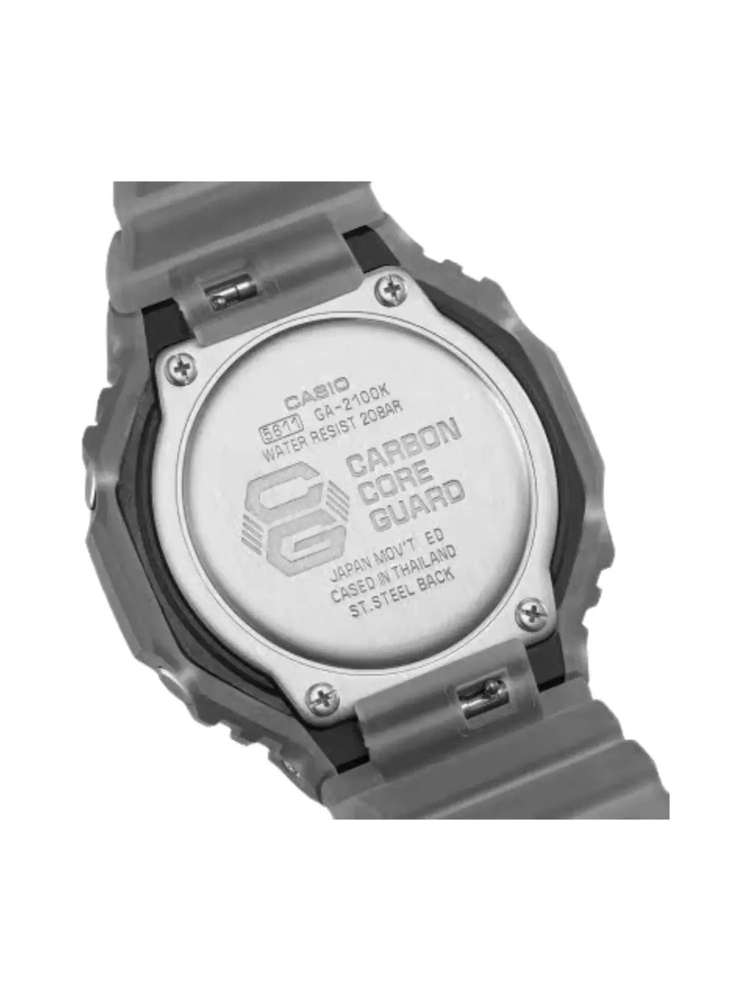 Часы CASIO G-Shock GA-2100 Series 'Grey Green' — изображение 4 из 6, оттенок серый