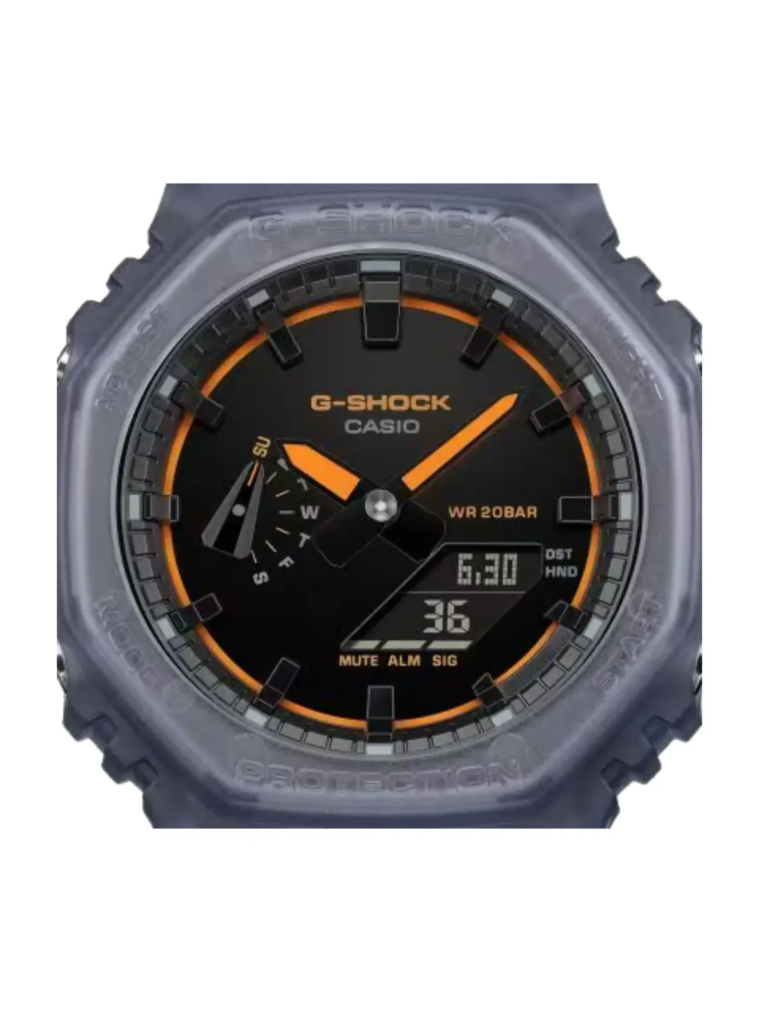 Часы CASIO G-Shock GA-2100 Series 'Blue Orange' — изображение 2 из 6, оттенок синий