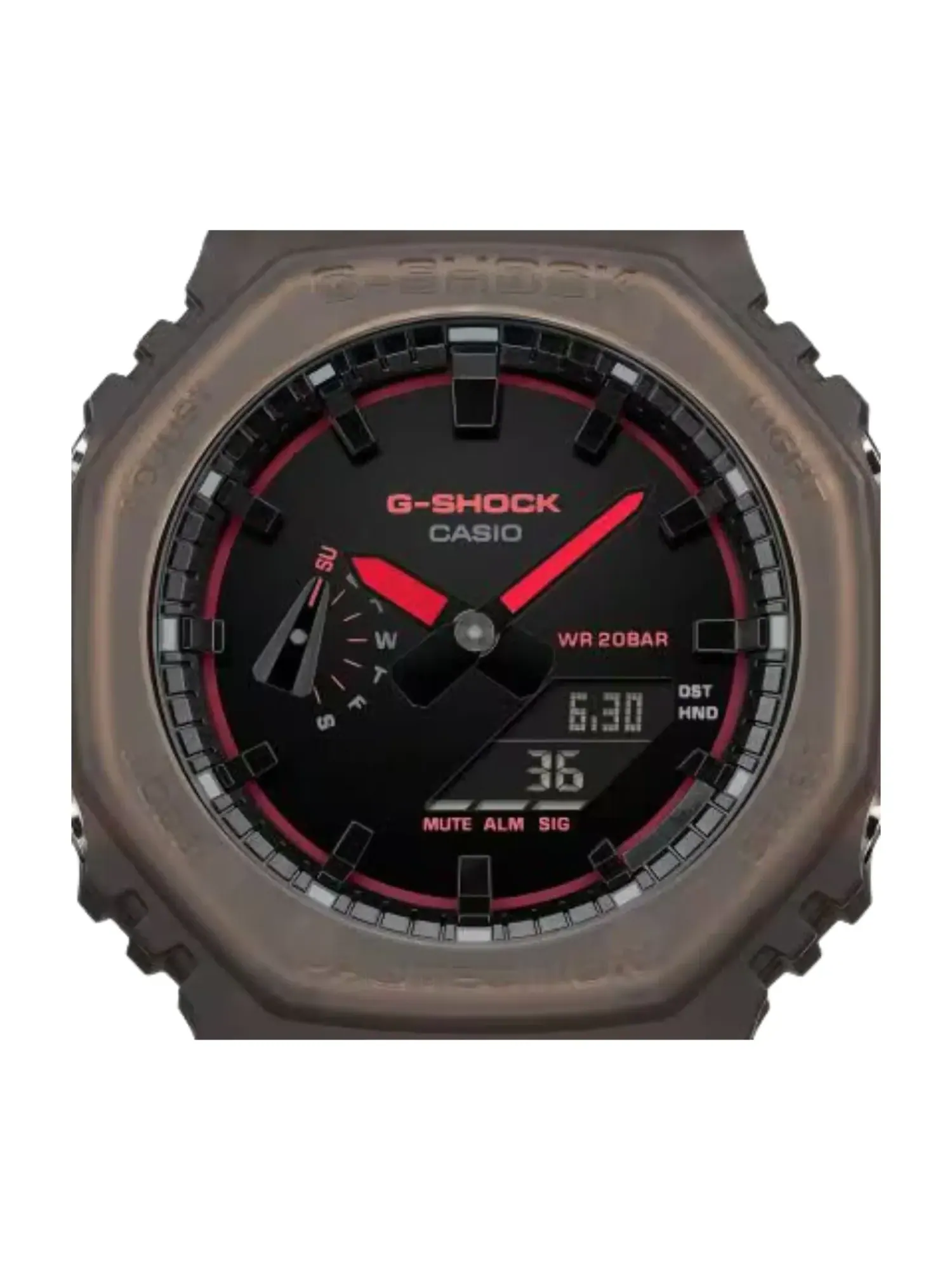 Часы CASIO G-Shock GA-2100 Series 'Brown Red' — изображение 2 из 6, оттенок коричневый