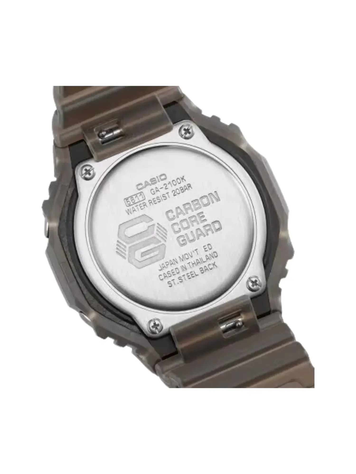 Часы CASIO G-Shock GA-2100 Series 'Brown Red' — изображение 4 из 6, оттенок коричневый