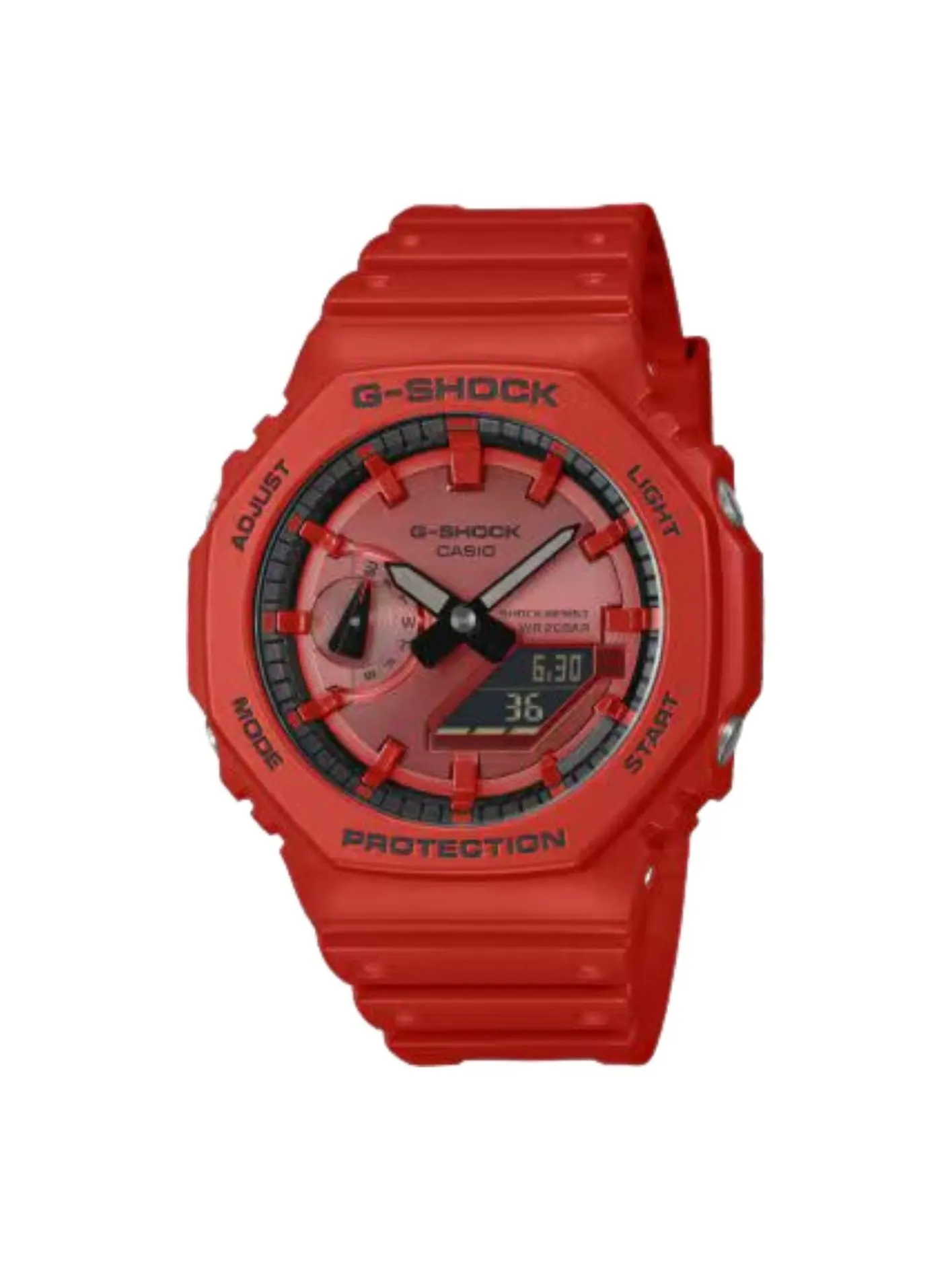 Casio G-Shock 2100 Series Аналогово-цифровые часы 'Red' — изображение 1 из 2, оттенок красный