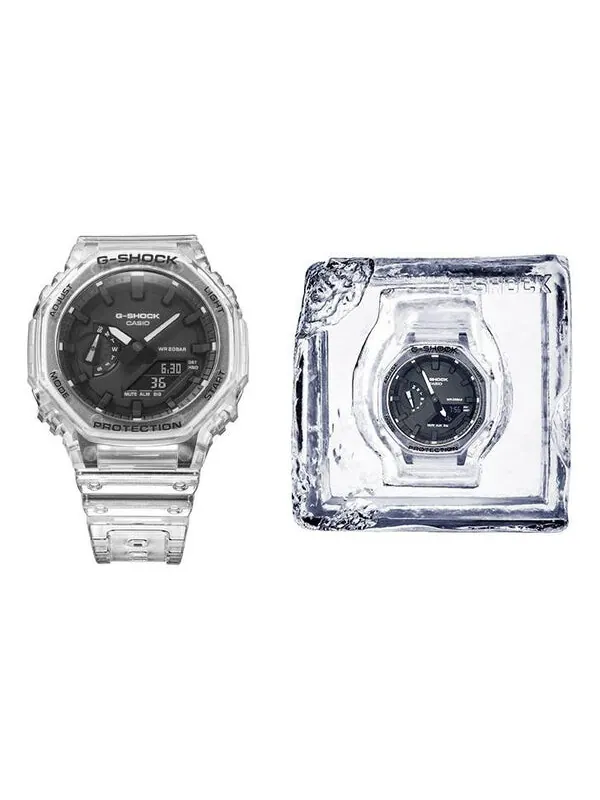 Часы Casio G-Shock Analog-Digital 2100 Series, арт. GA-2100SKE-7A — изображение 1 из 3, оттенок белый