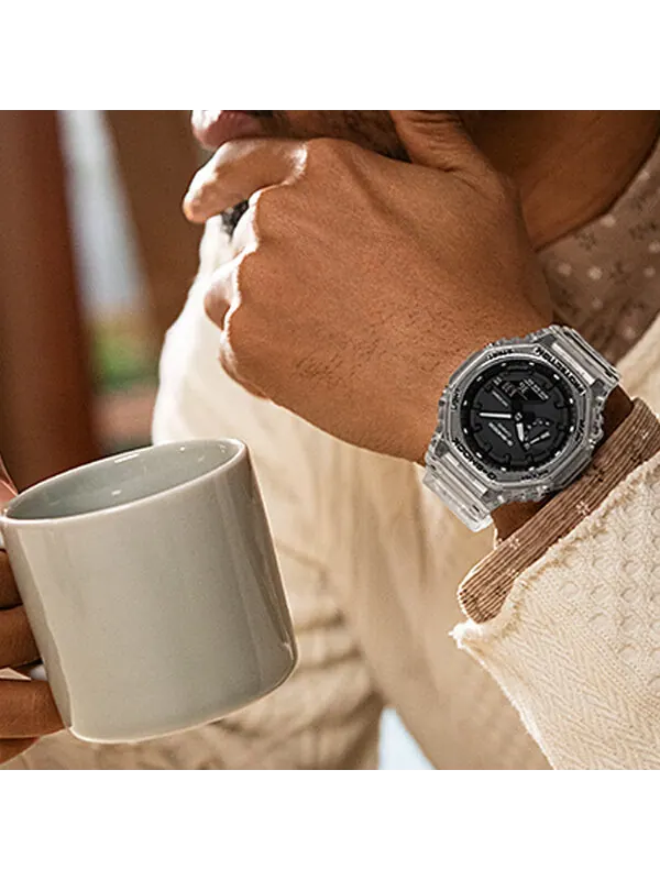 Часы Casio G-Shock Analog-Digital 2100 Series, арт. GA-2100SKE-7A — изображение 2 из 3, оттенок белый