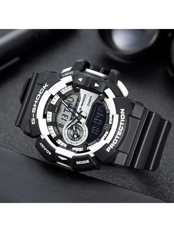 Часы CASIO G-Shock Analog-Digital 'Black White' — изображение 4 из 4, оттенок черный