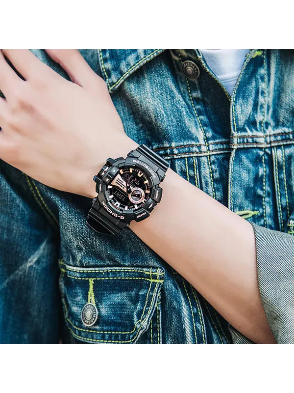 Часы CASIO G-Shock Analog-Digital 'Black' — изображение 3 из 4, оттенок золотистый