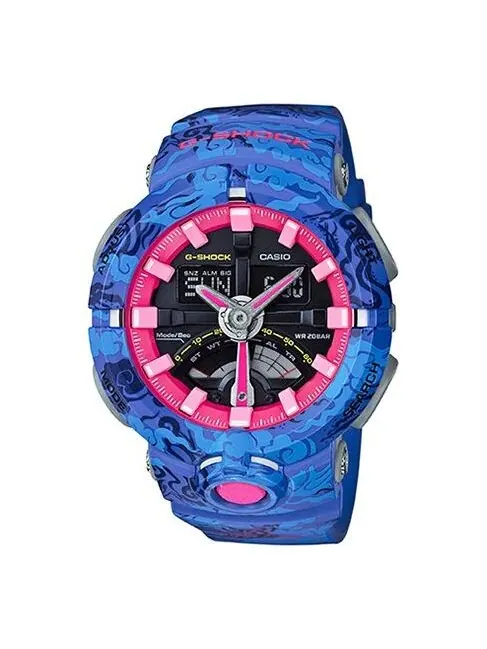 Часы CASIO G-Shock Analog-Digital 'Blue' — изображение 1 из 3, оттенок синий/красный