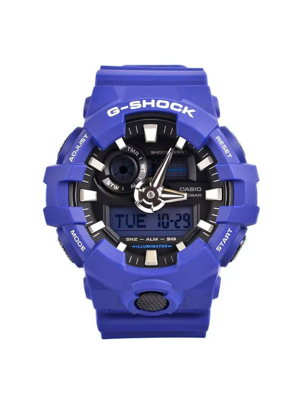 Часы CASIO G-Shock Analog-Digital 'Blue' — изображение 1 из 4, оттенок синий