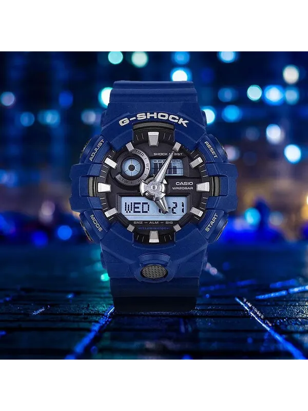 Часы CASIO G-Shock Analog-Digital 'Blue' — изображение 2 из 4, оттенок синий