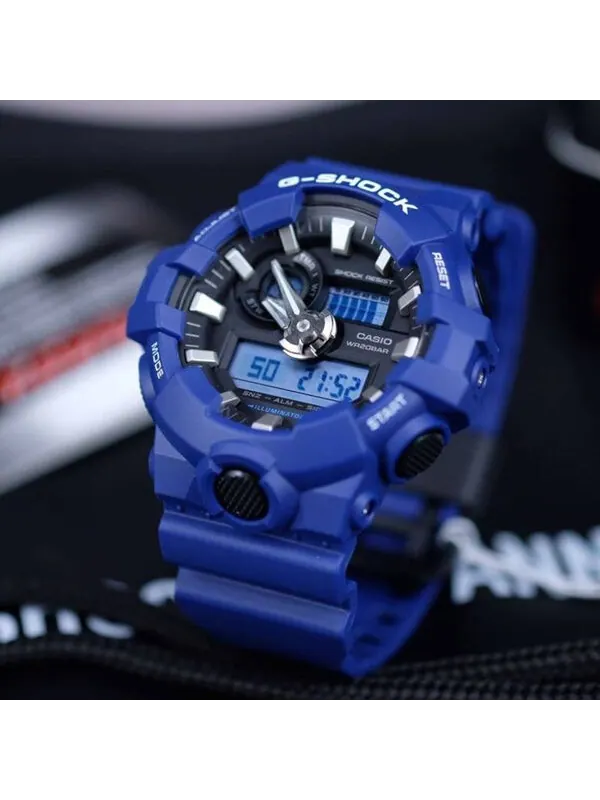 Часы CASIO G-Shock Analog-Digital 'Blue' — изображение 4 из 4, оттенок синий