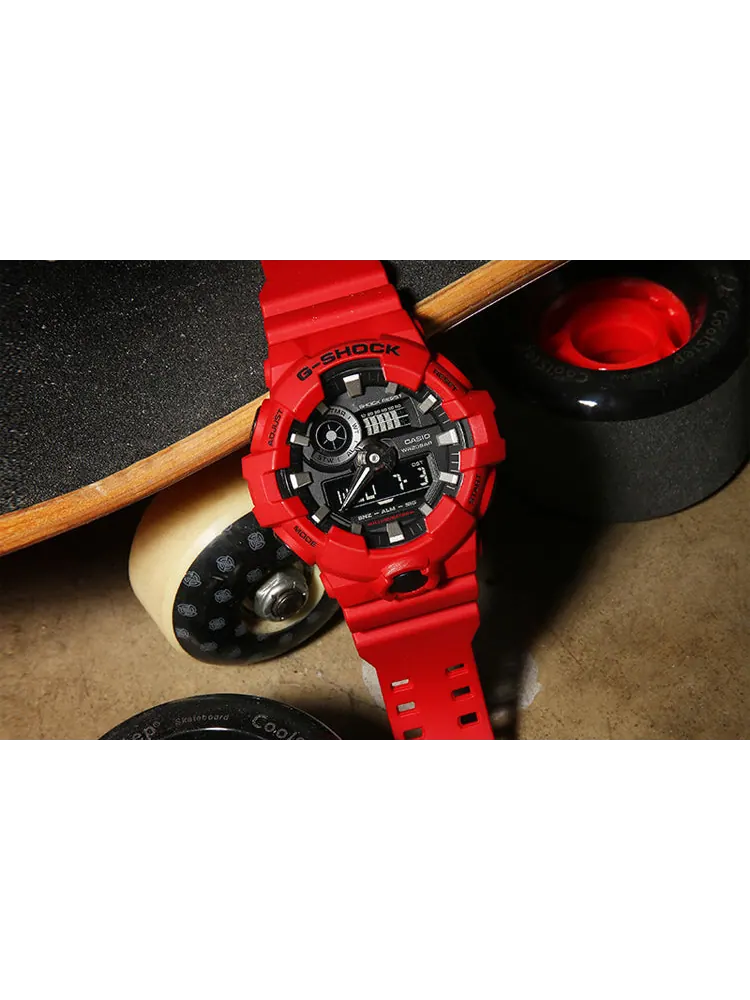 Часы CASIO G-Shock Analog-Digital 'Red' — изображение 2 из 10, оттенок красный