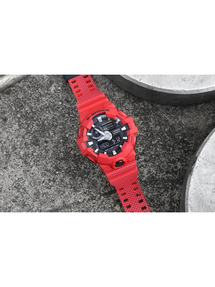 Часы CASIO G-Shock Analog-Digital 'Red' — изображение 7 из 10, оттенок красный