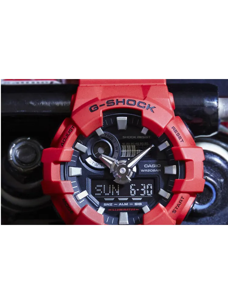Часы CASIO G-Shock Analog-Digital 'Red' — изображение 8 из 10, оттенок красный