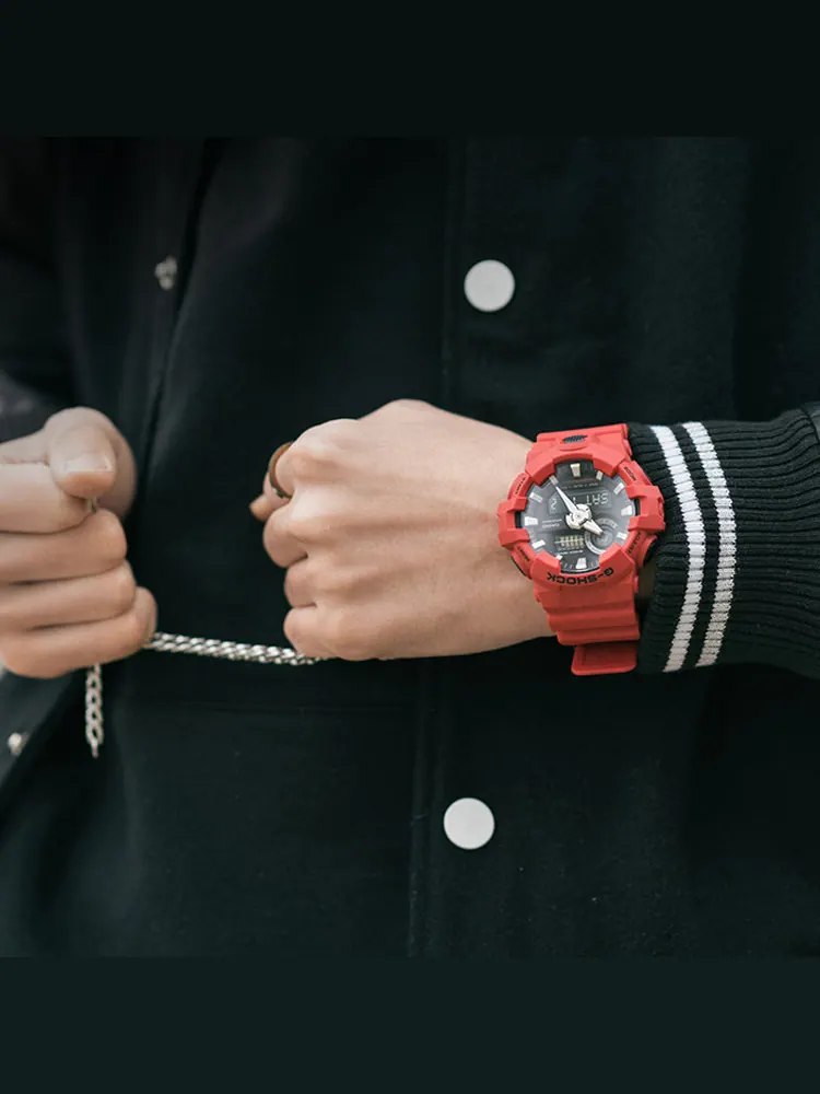 Часы CASIO G-Shock Analog-Digital 'Red' — изображение 9 из 10, оттенок красный