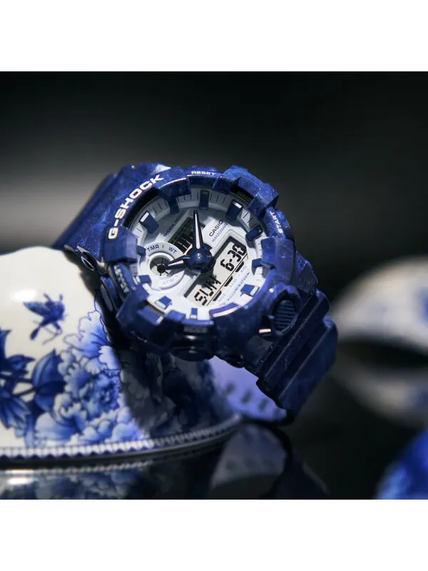 Часы CASIO G-Shock Analog-Digital 'Blue' — изображение 4 из 4, оттенок синий