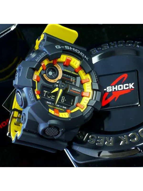 Часы CASIO G-Shock Analog-Digital 'Black Yellow' — изображение 3 из 4, оттенок черный/желтый