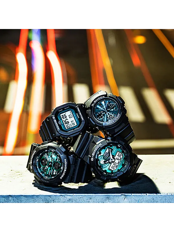 Часы CASIO G-Shock Analog-Digital 'Black Green' — изображение 3 из 4, оттенок черный