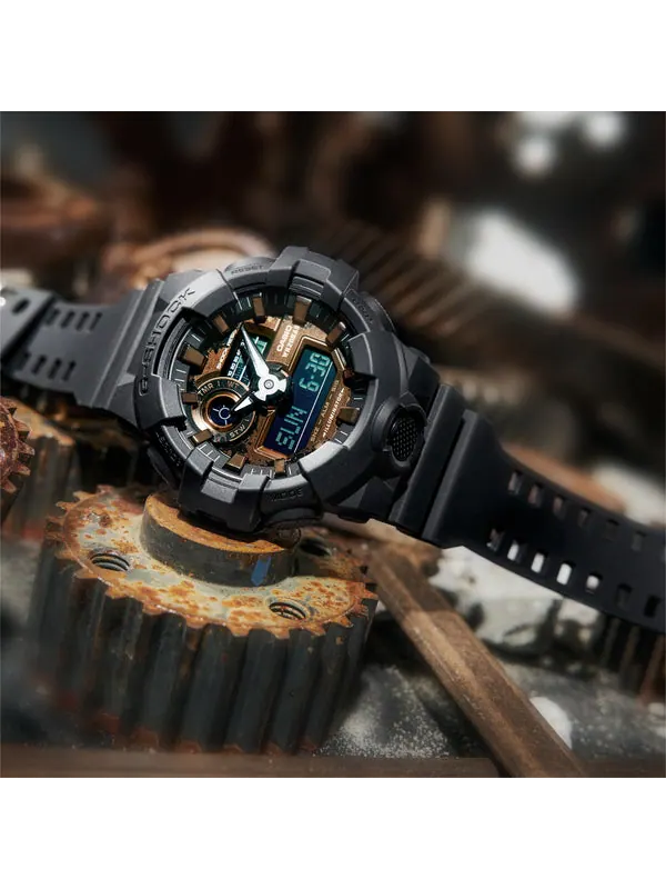 Часы g-shock digital-analog 'black copper' Casio — изображение 2 из 4, оттенок черный