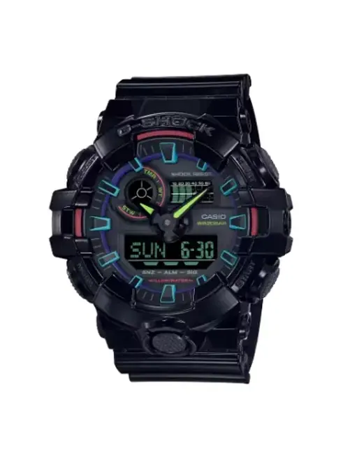 Часы g-shock digital-analog 'black blue red' Casio — изображение 1 из 3, оттенок черный/синий/красный