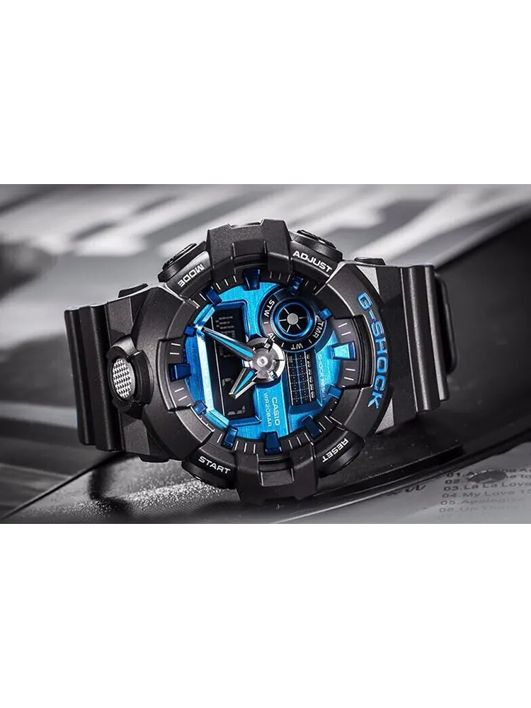 Часы CASIO G-Shock Analog-Digital 'Black Blue' — изображение 2 из 4, оттенок черный синий