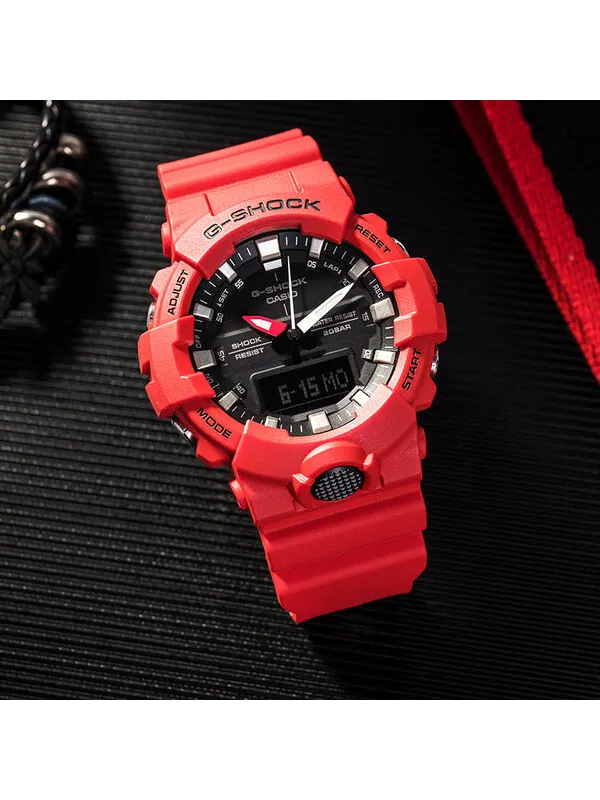 Часы CASIO G-Shock Analog-Digital 'Red' — изображение 3 из 4, оттенок красный