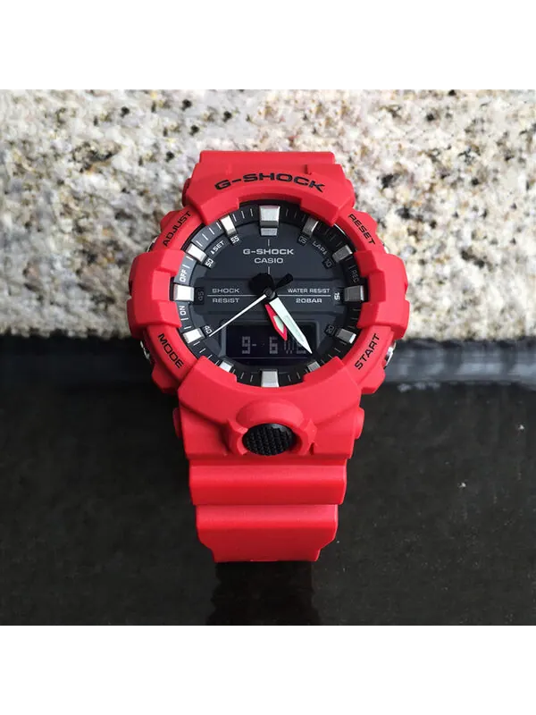 Часы CASIO G-Shock Analog-Digital 'Red' — изображение 4 из 4, оттенок красный