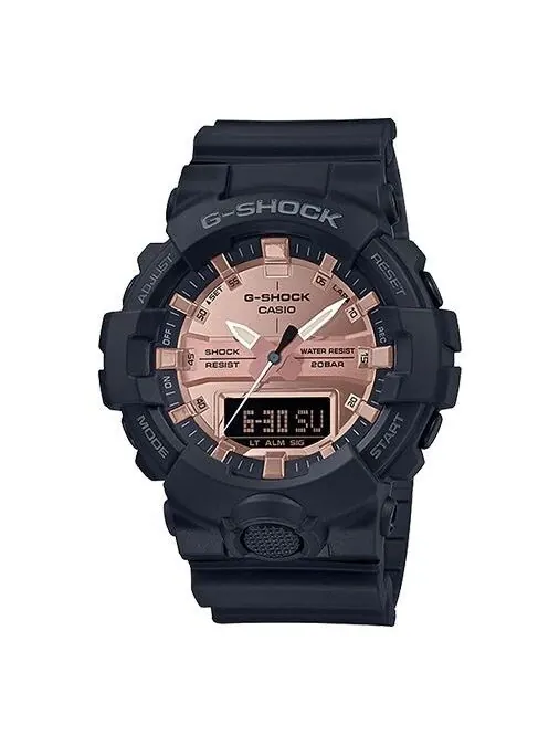 Часы CASIO G-Shock Analog-Digital 'Black' — изображение 1 из 4, оттенок золотистый