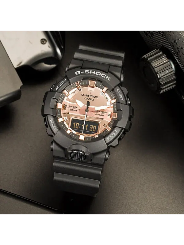 Часы CASIO G-Shock Analog-Digital 'Black' — изображение 3 из 4, оттенок золотистый