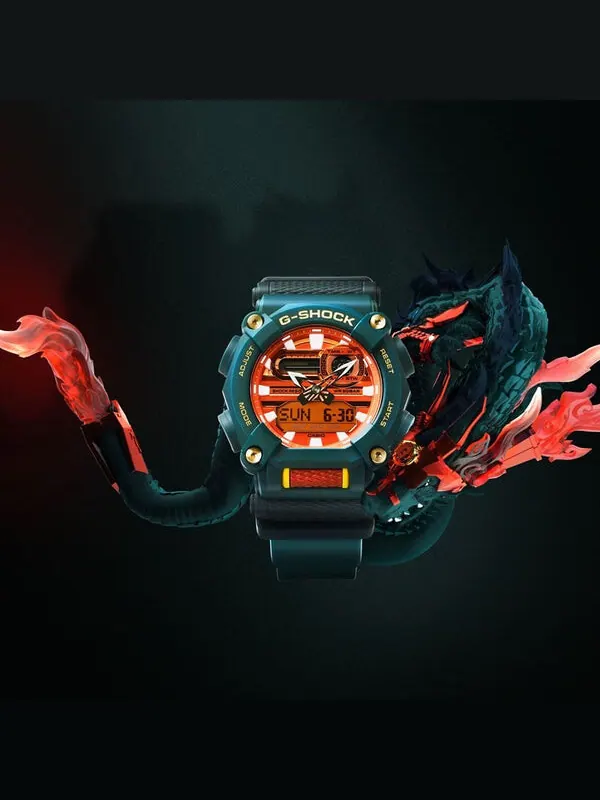 Часы CASIO G-Shock Analog-Digital 'Green' — изображение 3 из 4, оттенок темный зеленый