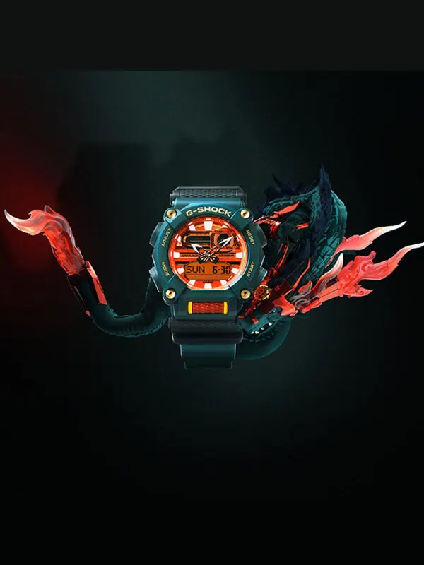 Часы CASIO G-Shock Analog-Digital 'Green' — изображение 2 из 4, оттенок зеленый