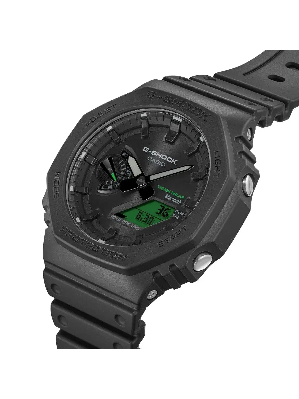 Мужские часы с солнечной батареей G-Shock Black Green CASIO — изображение 2 из 5, оттенок черный