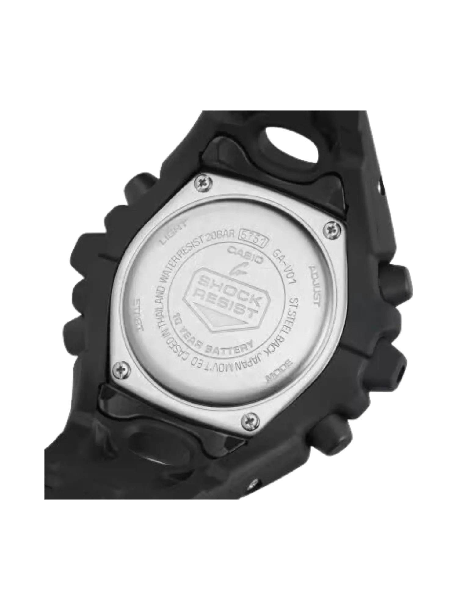 Casio G-Shock GA-V01 Series Аналогово-цифровые часы, черный цвет, модель — изображение 3 из 5