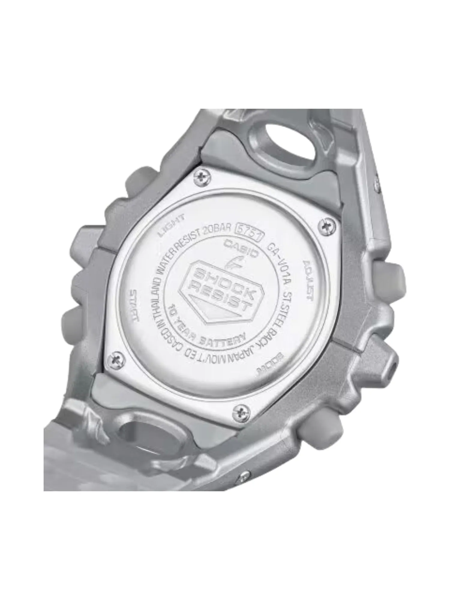 Аналогово-цифровые часы Casio G-Shock GA-V01 Series, цвет «Серебристый», модель — изображение 3 из 5