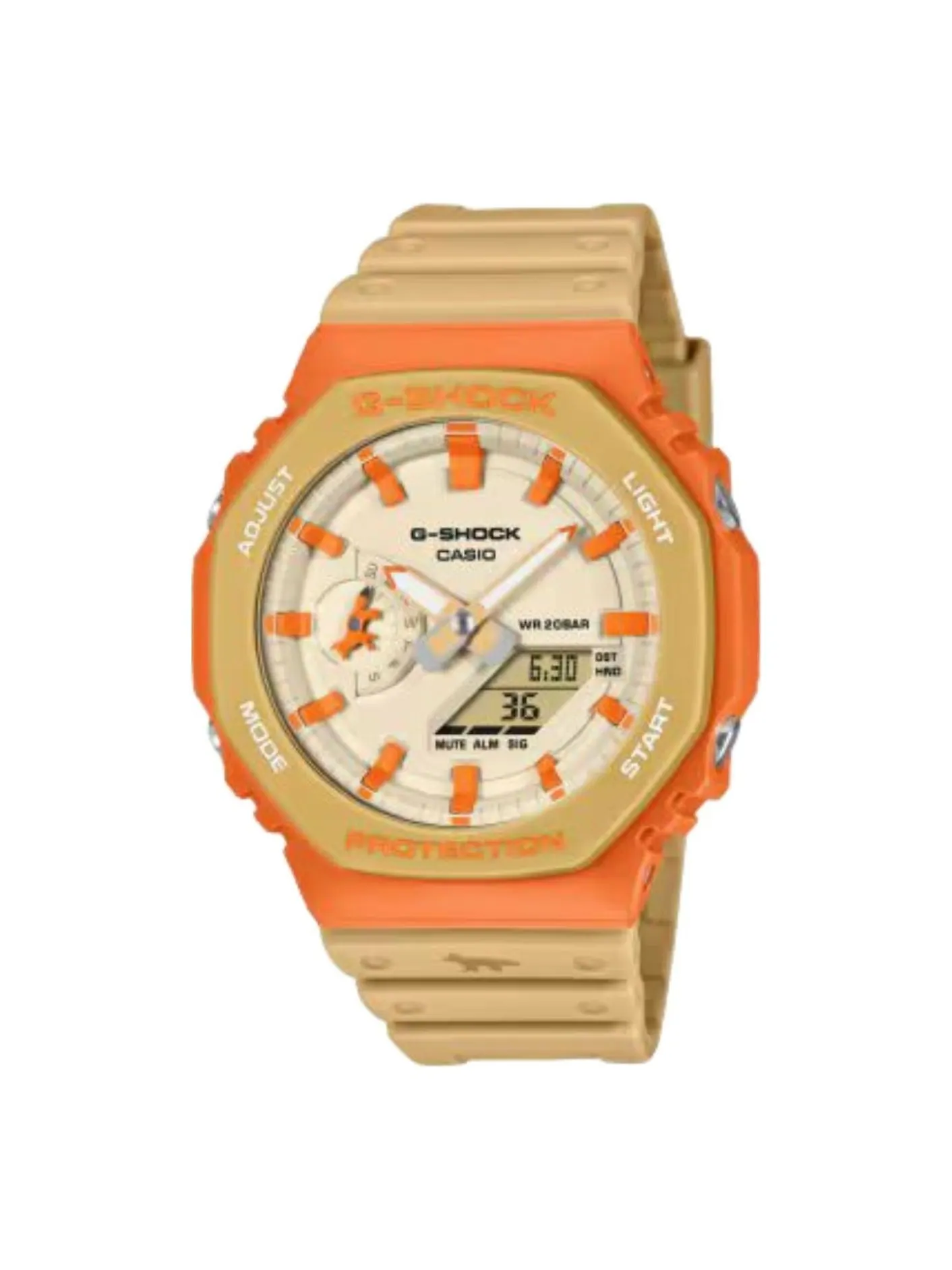 Casio x Maison Kitsuné G-SHOCK 2100 Series 'Orange' — изображение 1 из 5, оттенок оранжевый