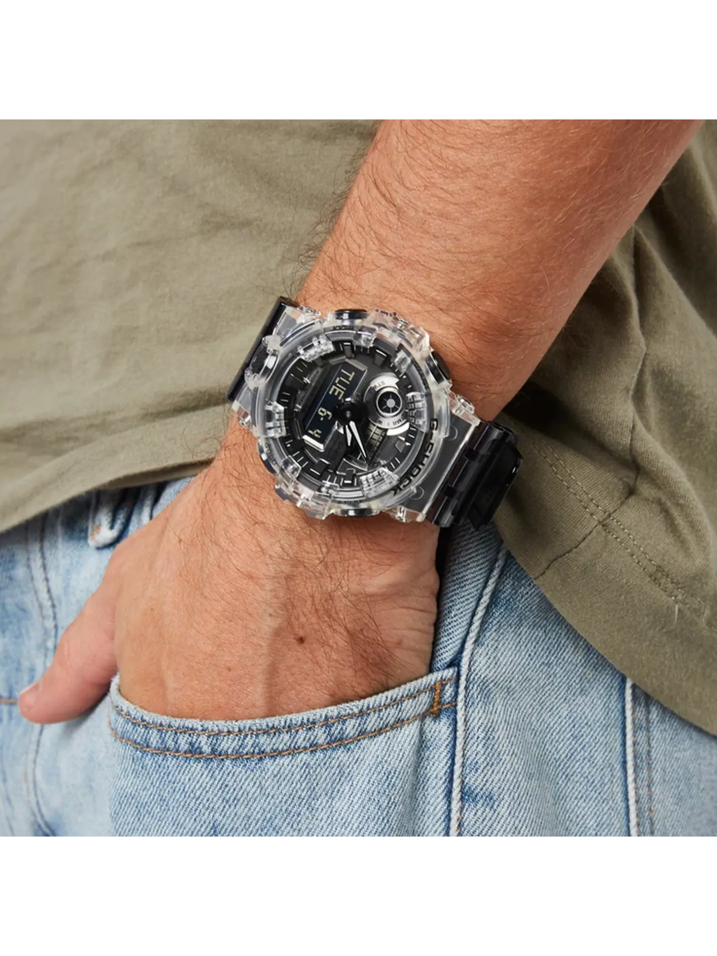 Casio G-Shock Аналогово-цифровые часы — изображение 5 из 5, оттенок серебряный