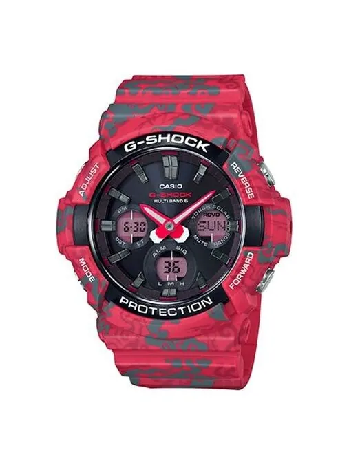 Часы CASIO G-Shock Analog-Digital 'Red' — изображение 1 из 2, оттенок красный/черный