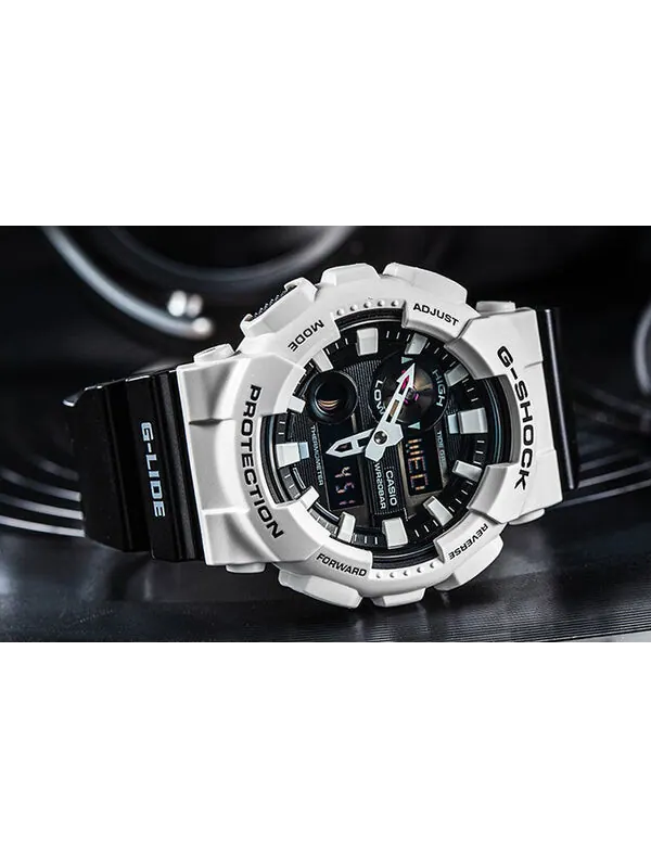 Часы CASIO G-Shock Analog-Digital 'White' — изображение 2 из 4, оттенок черный белый