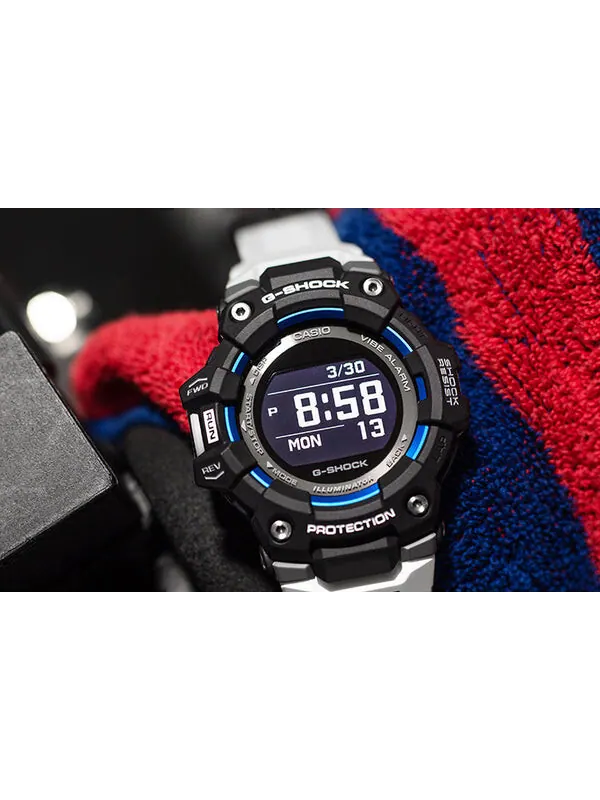 Часы CASIO G-Shock Digital 'Black White' — изображение 3 из 4, оттенок синий