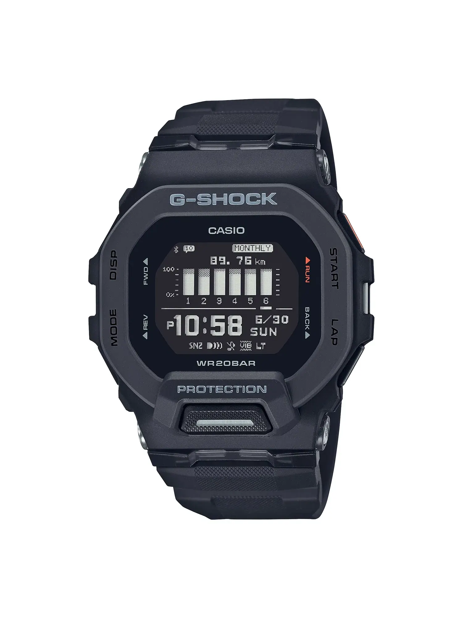 Часы CASIO G-Shock G-SQUAD GBD-200 SERIES Цифровой «черный» GBD-200-1 — изображение 1 из 5