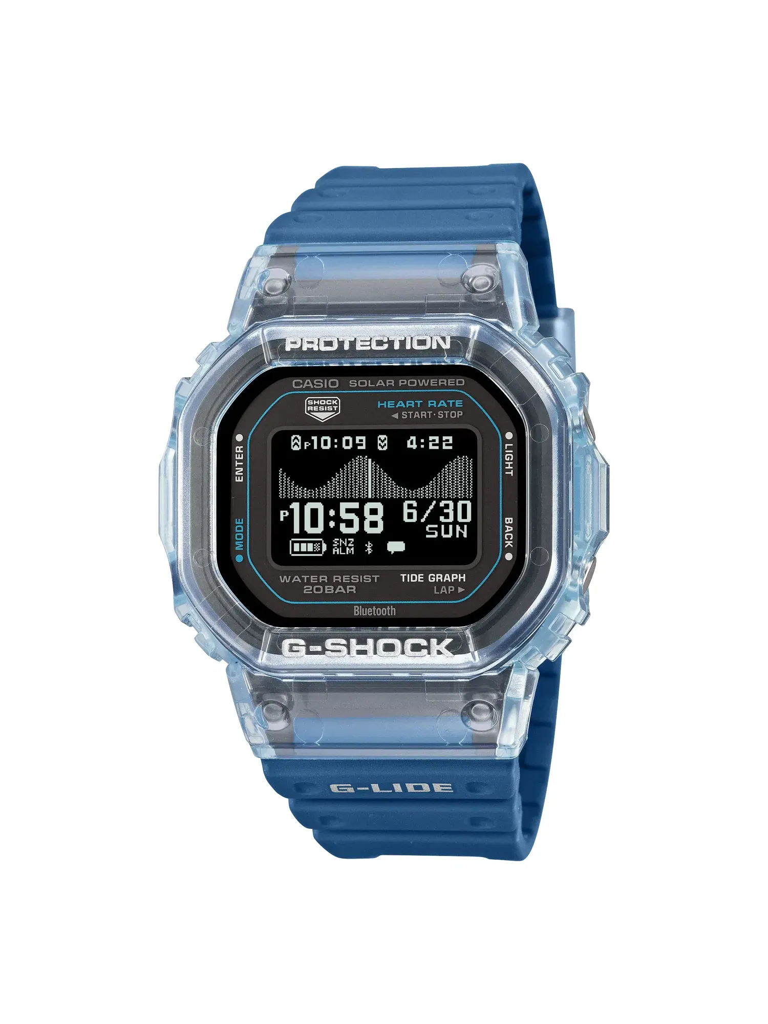 Цифровые часы CASIO G-LIDE GBX-H5600 серии — изображение 1 из 3, оттенок синий