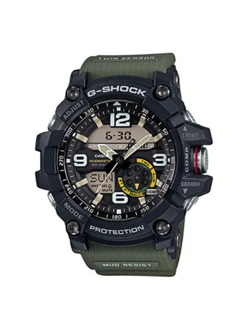 Часы CASIO G-Shock Mudmaster 'Black Olive' — изображение 1 из 7, оттенок черный оливковый