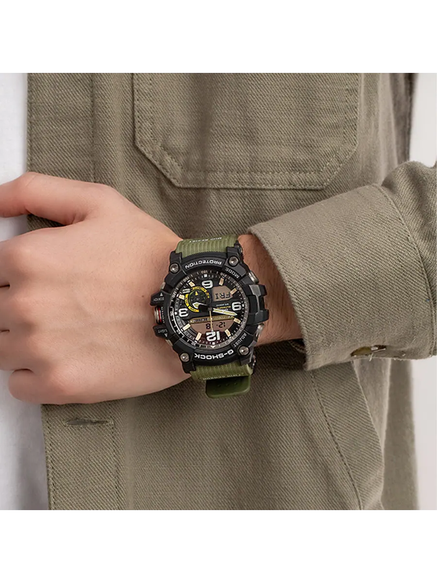 Часы CASIO G-Shock Mudmaster 'Black Olive' — изображение 6 из 7, оттенок черный оливковый