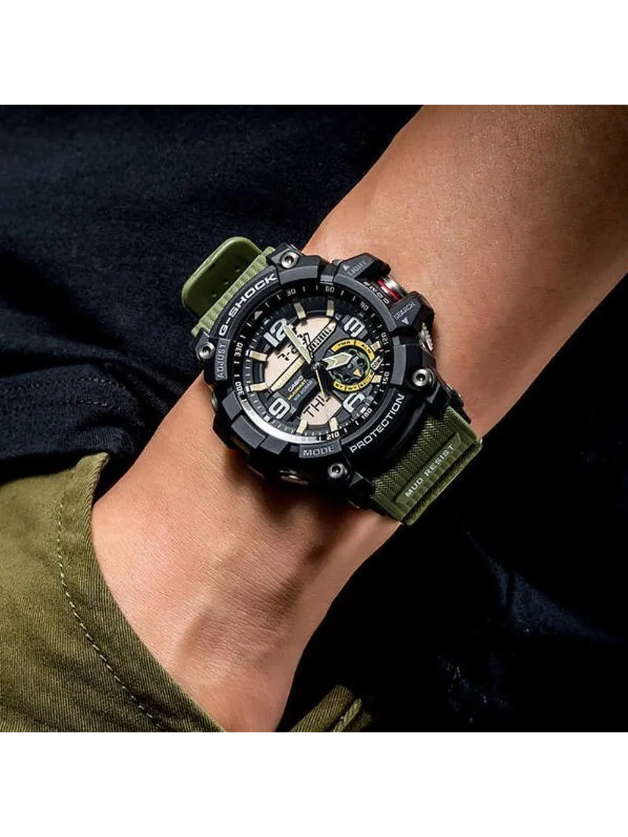 Часы CASIO G-Shock Mudmaster 'Black Olive' — изображение 7 из 7, оттенок черный оливковый